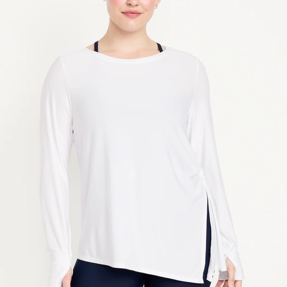 NWT OLD NAVY CloudMotion Side-Tie Tunic COLOR Magnolia SIZE LARGE - Picture 6 of 10